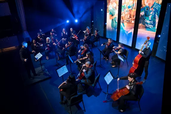 The AdventHealth Orchestra during a recent performance.