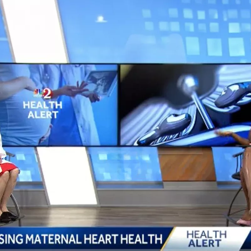 Dr. Patricia Guerrero discusses the Mother's Heartwise program with WESH 2 News anchor Summer Knowles.