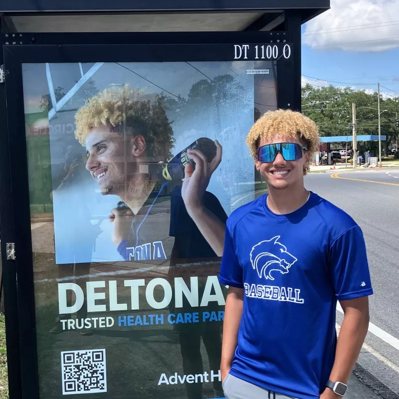 Deltona High School baseball player William Martinez is among the student athletes featured in an AdventHealth campaign.