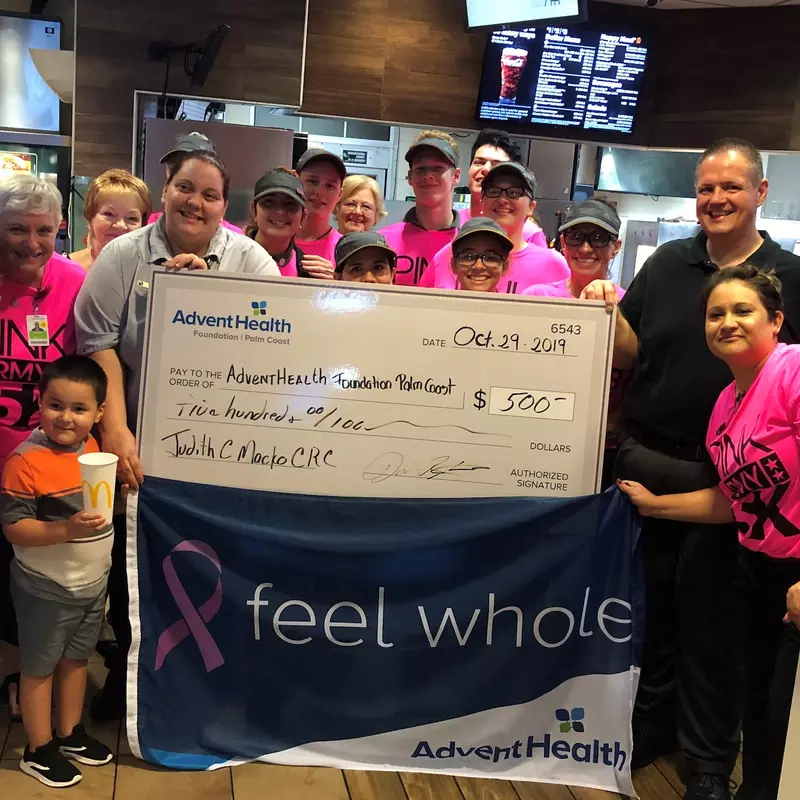Local McDonald’s Supports AdventHealth Palm Coast’s Cancer Resource Center