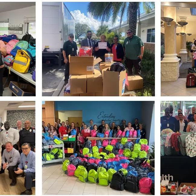 AdventHealth team members throughout Flagler, Lake and Volusia Counties donated backpacks and supplies to support nearly 1,500 students head back to school.