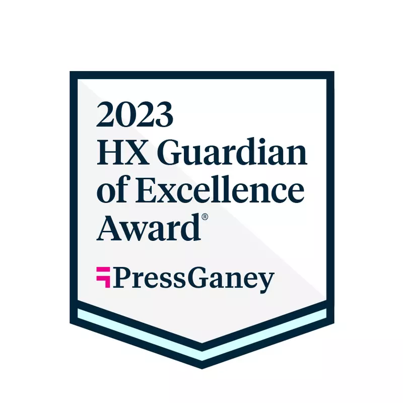 2023 Press Ganey HX guardian of excellence award