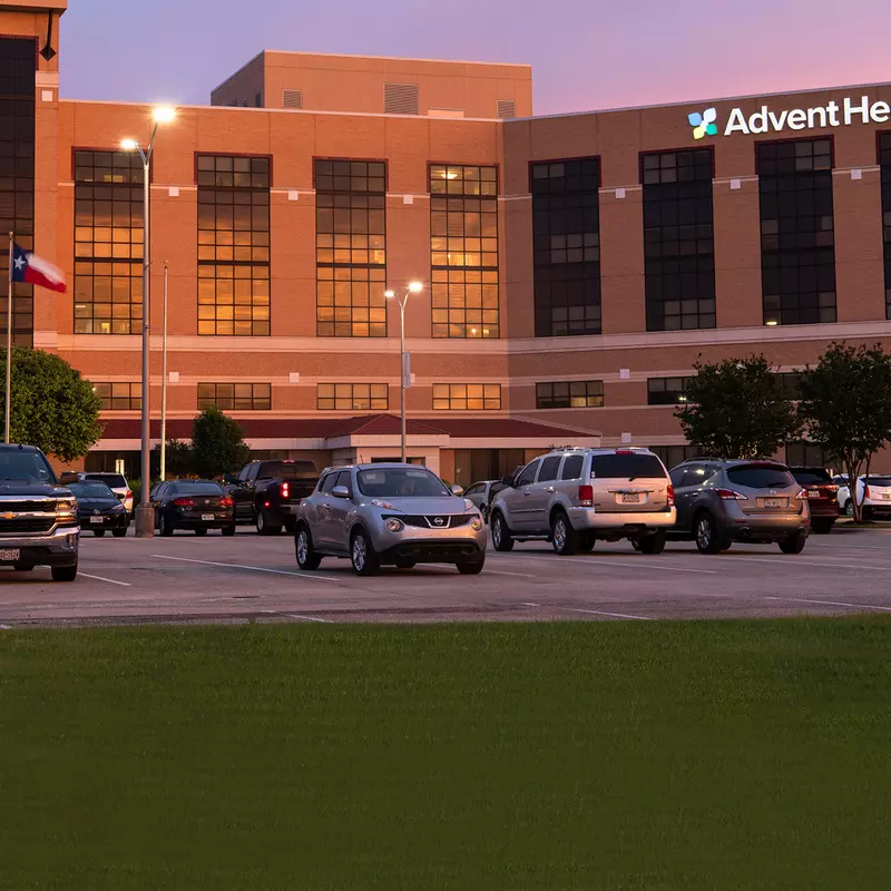 Front view of the AdventHealth Central Texas building