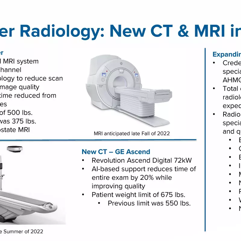 New radiology equipment