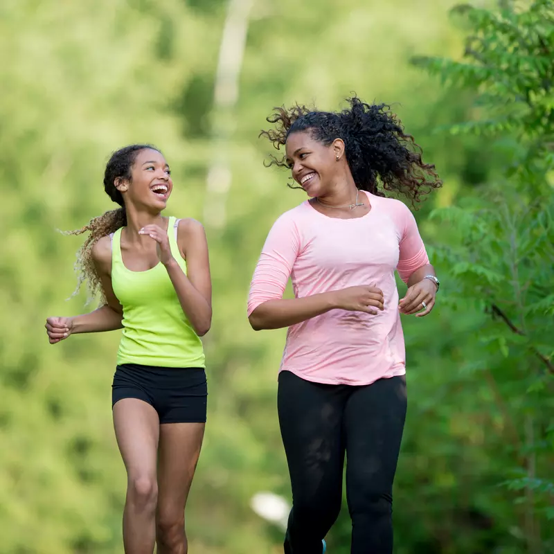 A Mother and Her Daughter are Going on a Run Together on Mother's Day.