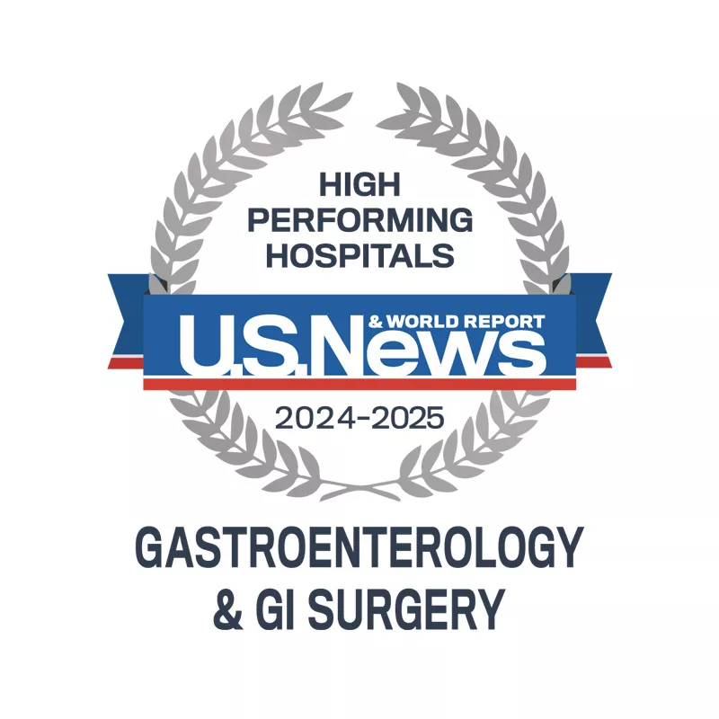 AdventHealth Orlando is recognized by U.S. News & World Report as a nationally rated leader in Gastroenterology & GI Surgery.