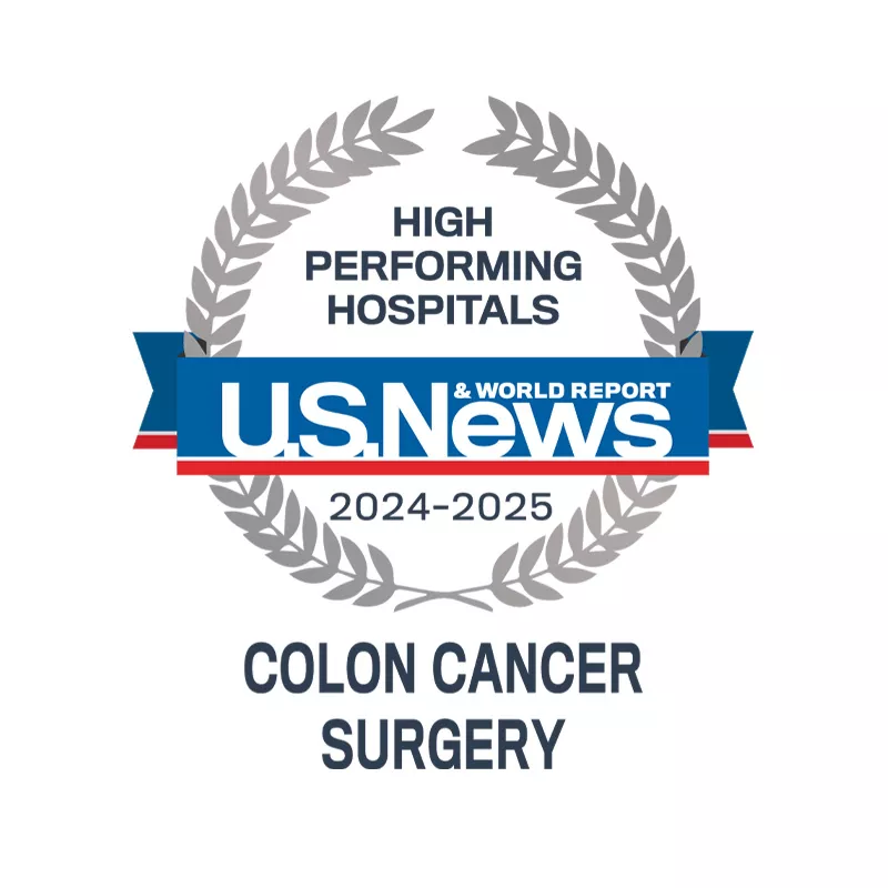 AdventHealth Orlando is recognized by U.S. News & World Report as a nationally rated leader in colon cancer surgery.