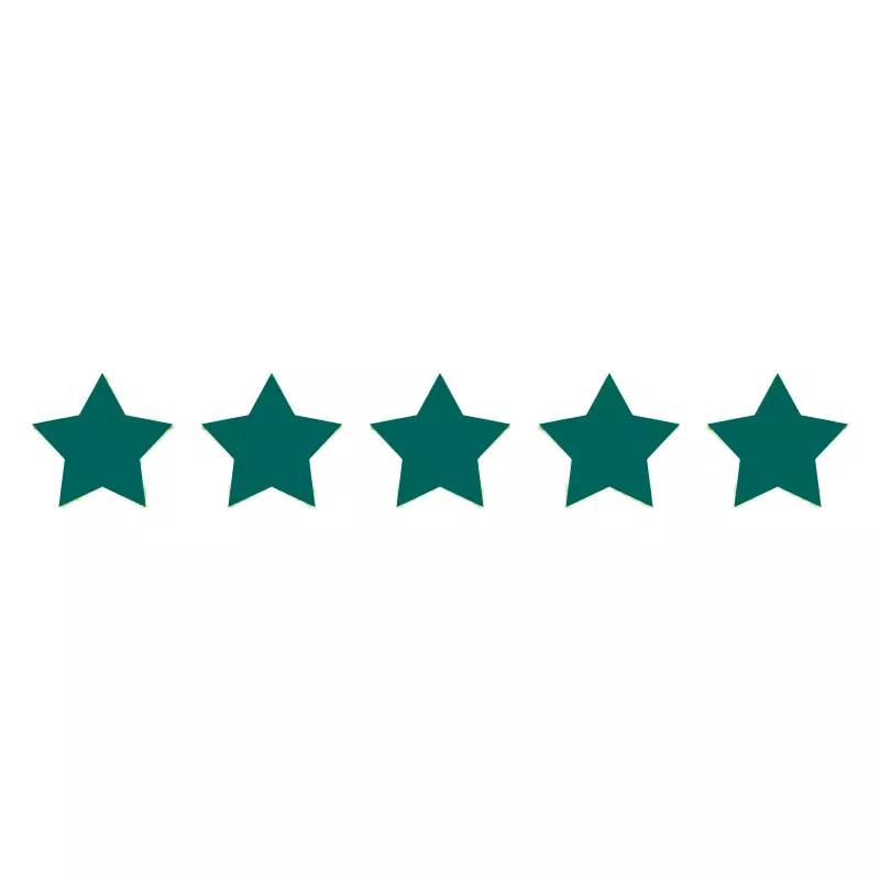 5 Green Stars for Rating