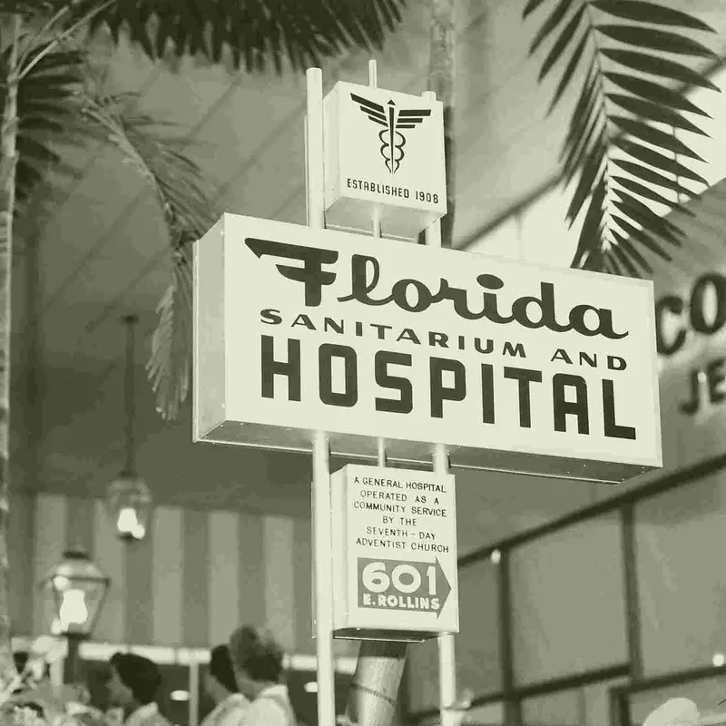 Florida Sanitarium and Hospital sign.