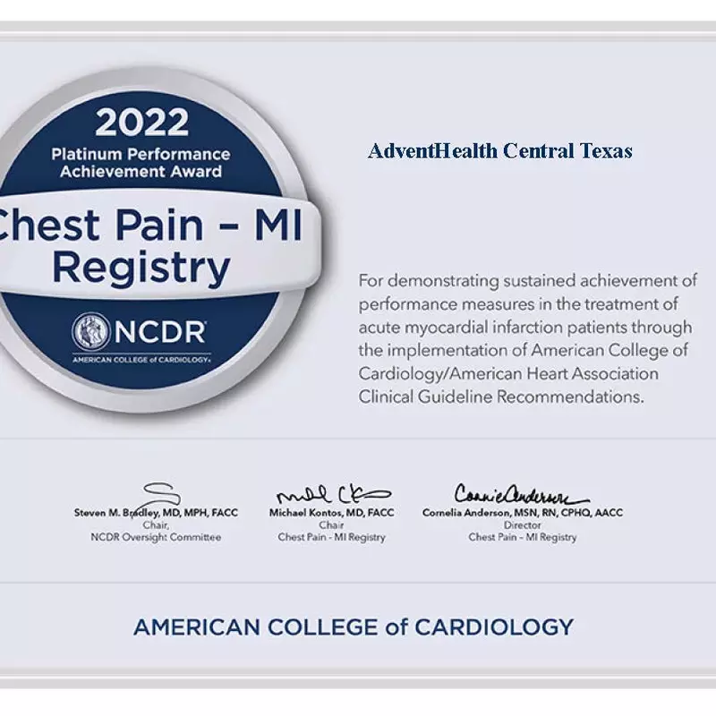 AdventHealth Central Texas Honored as One of Nation’s Top Hospitals for Cardiac Care
