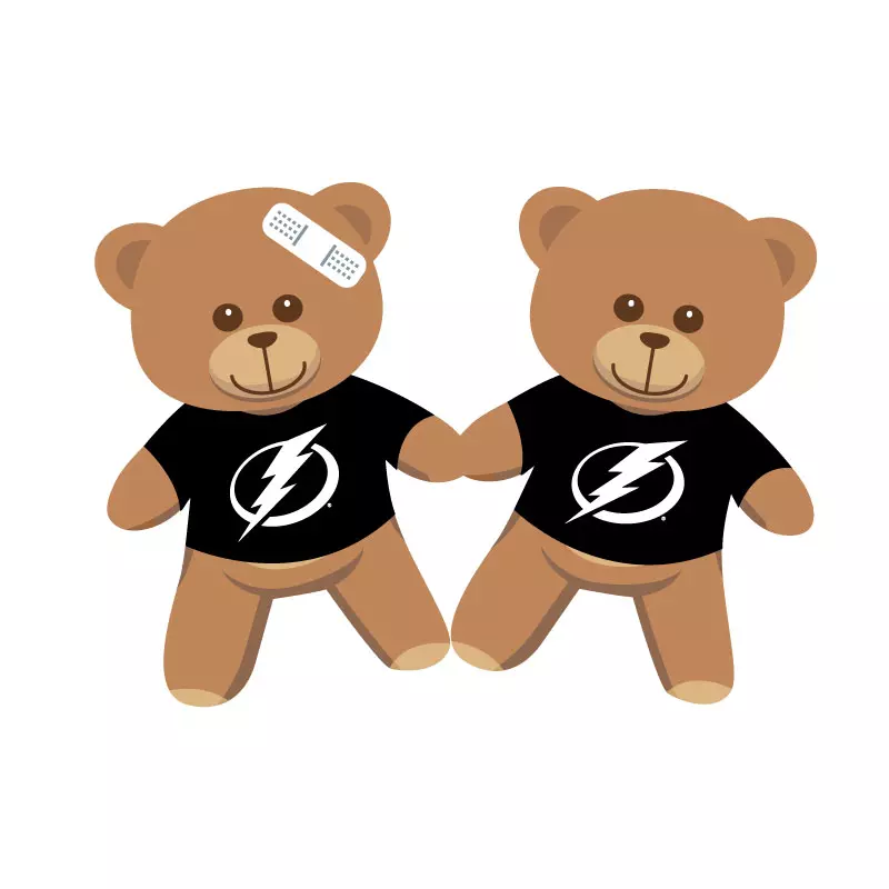 Buddy Bears with Tampa Bay Lightning Black Jersey