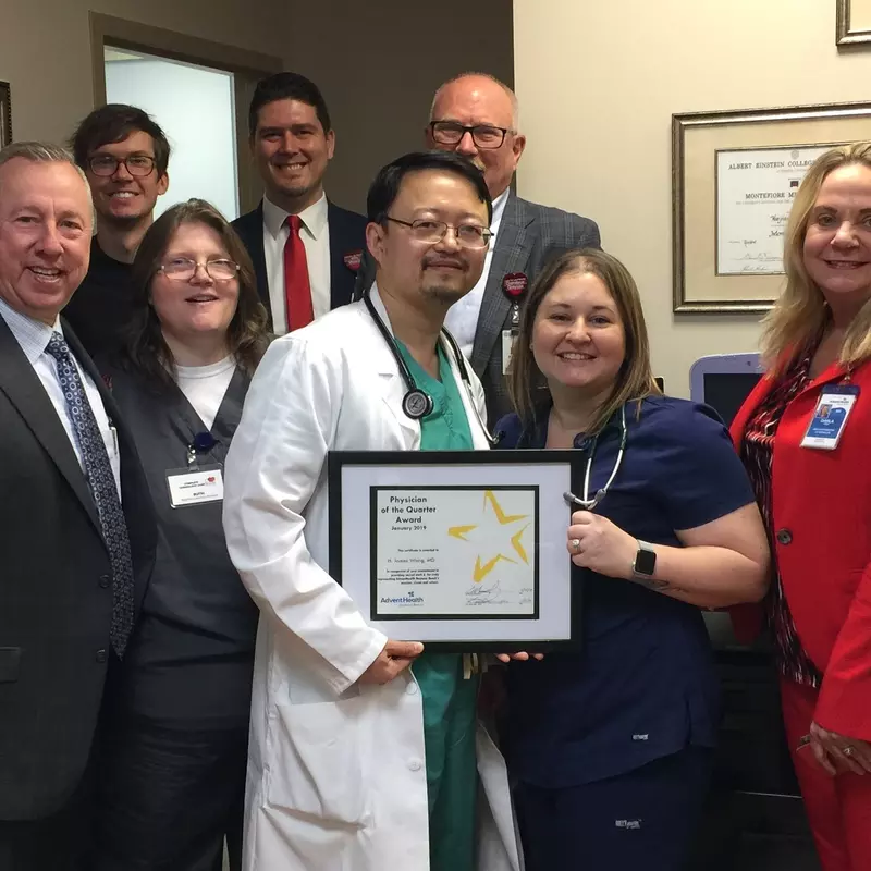 Dr. Wang Is Physician of the Quarter for AdventHealth Daytona Beach