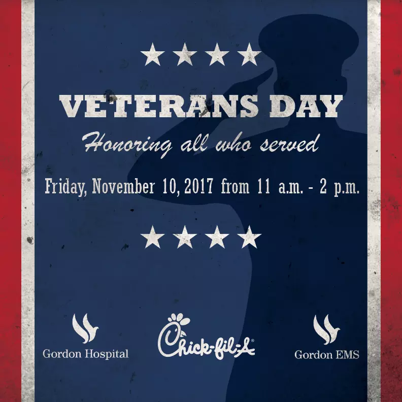 A flyer for a Veteran's Day event
