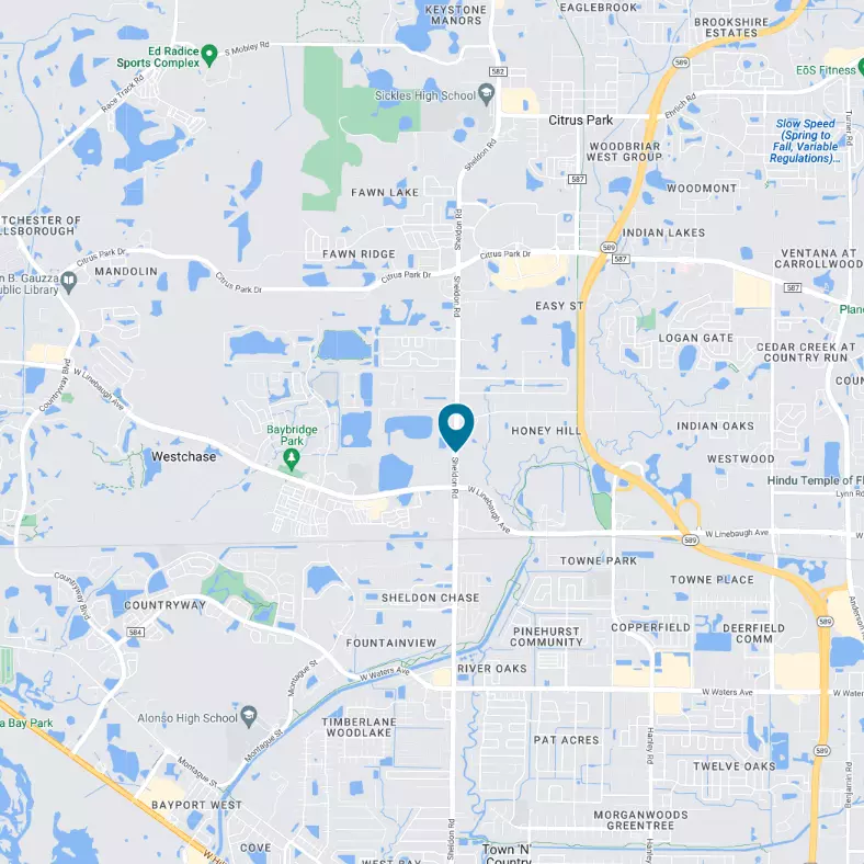 AdventHealth Care Pavilion Westchase's location on a map.