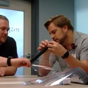 Team examines materials for face shields