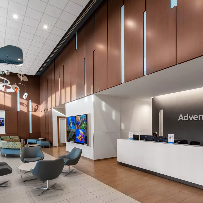 The inside entrance at AdventHealth Carrollwood