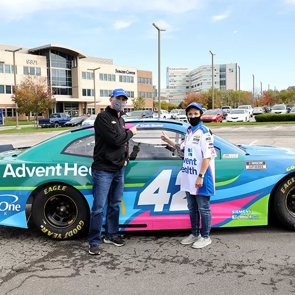 No. 42 AdventHealth Chevrolet Accented in Pink  to Highlight Breast Cancer Awareness, Honor Local Survivor 