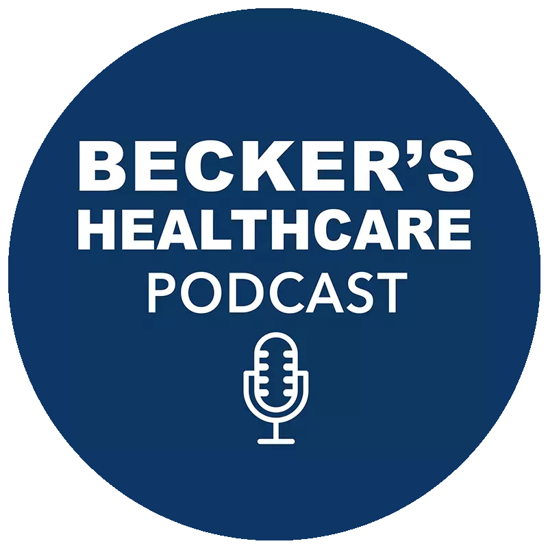 The logo for Becker's Healthcare Podcast