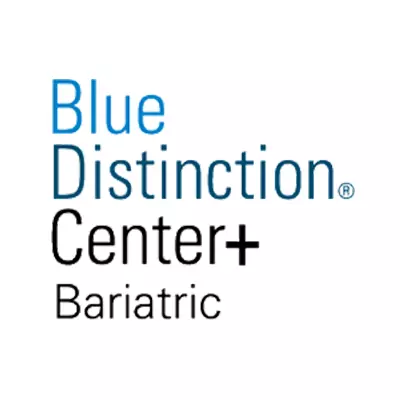 Blue Distinction Center for Bariatric Surgery Accreditation logo.