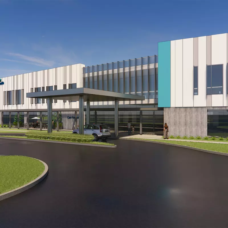 AdventHealth Care Pavilion Central Pasco outside rendering.