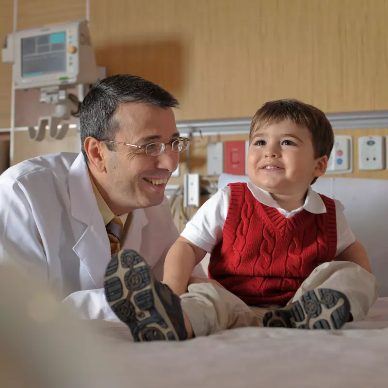 Pediatric doctor talking with a patient