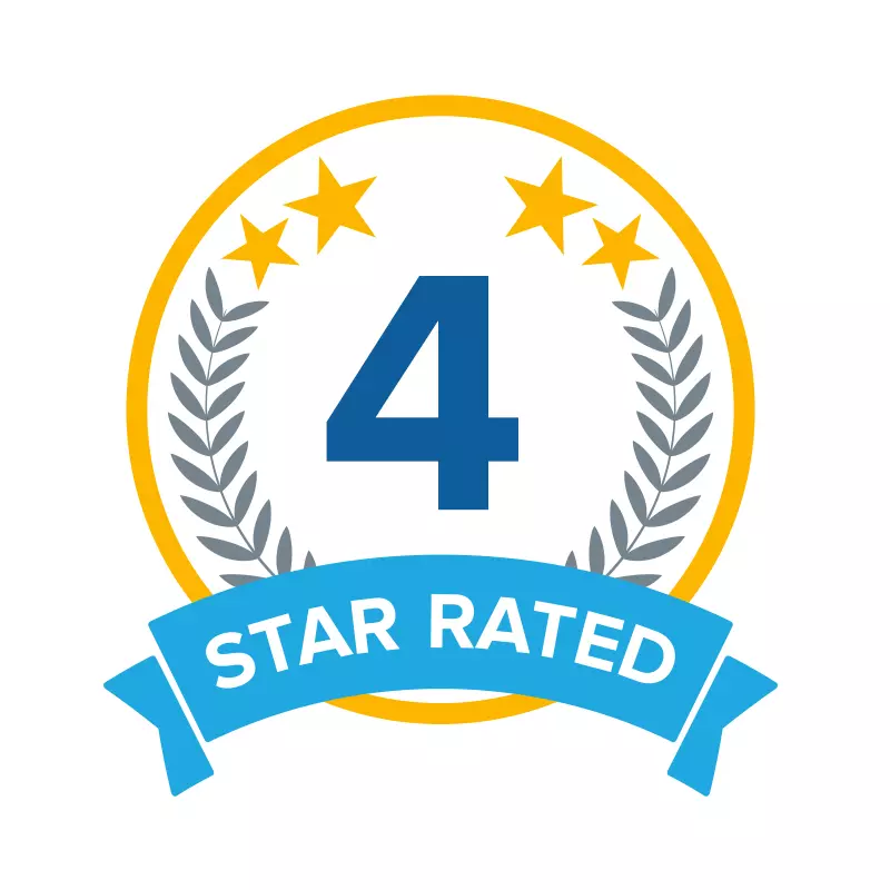 CMS 4-Star Rated Badge.