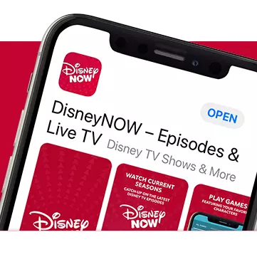 Steps for accessing DisneyNOW app