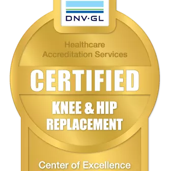 DNV-GL Certified Hip and Knee Replacement badge