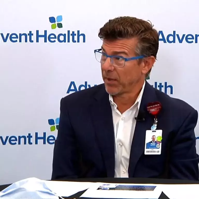 Dr. Schoch at an AdventHealth Morning Briefing interview