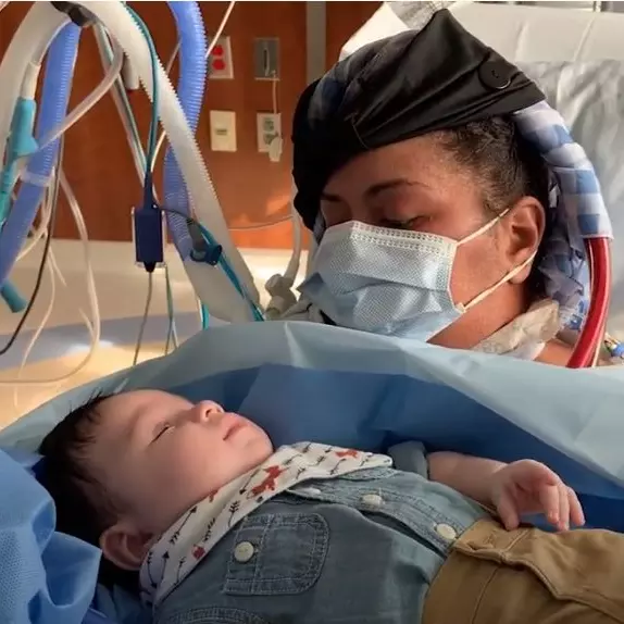 ECMO patient reunited with her child
