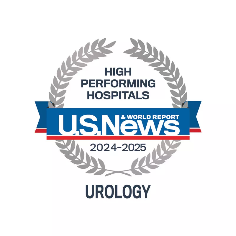 AdventHealth Orlando is recognized by U.S. News & World Report as a nationally rated leader in Urology.