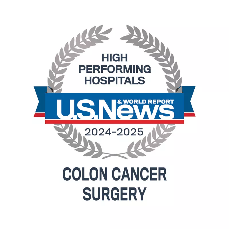 AdventHealth Orlando is recognized by U.S. News & World Report as a nationally rated leader in Colon Cancer Surgery.