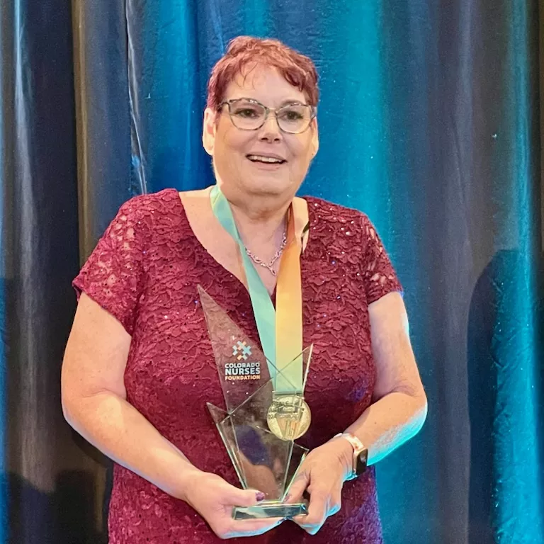 Nurse Karen Wilson receives a 2024 Nightingale Award