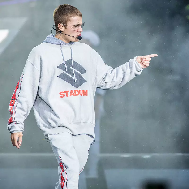 International superstar Justin Bieber sings onstage