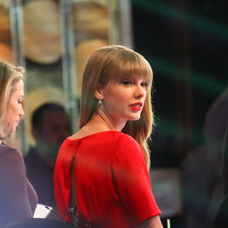International musical superstar Taylor Swift at a press conference