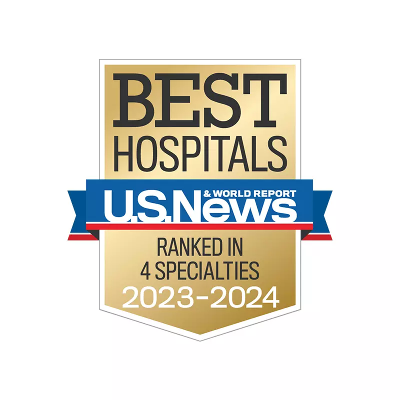 Ranked in 4 Specialities as Best Hospital by U.S. News & World Report