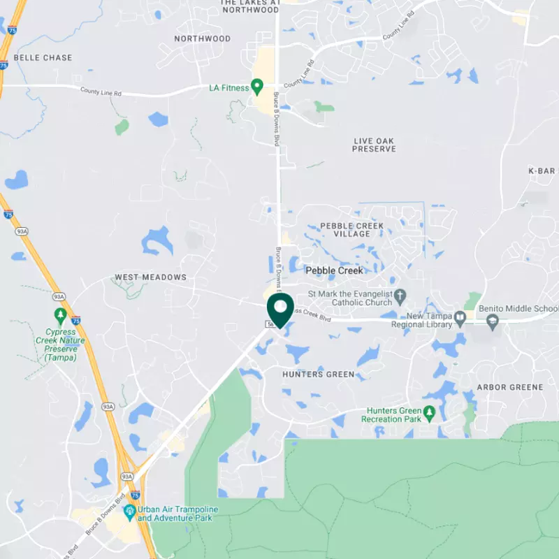 AdventHealth Imaging Center New Tampa location on a map.