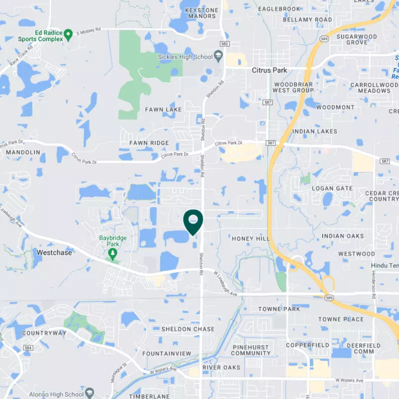 AdventHealth Imaging Center Westchase's location on a map.