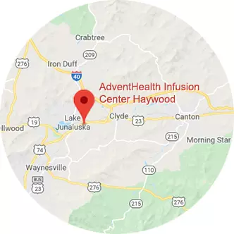 location pointer for AdventHealth Infusion Center Haywood