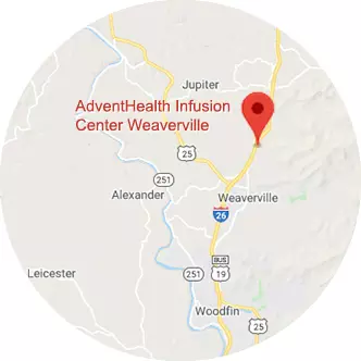 location pointer for AdventHealth Infusion Center Weaverville
