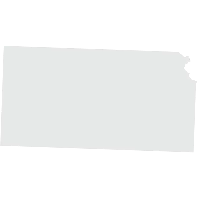 A Silhouette of the State of Kansas