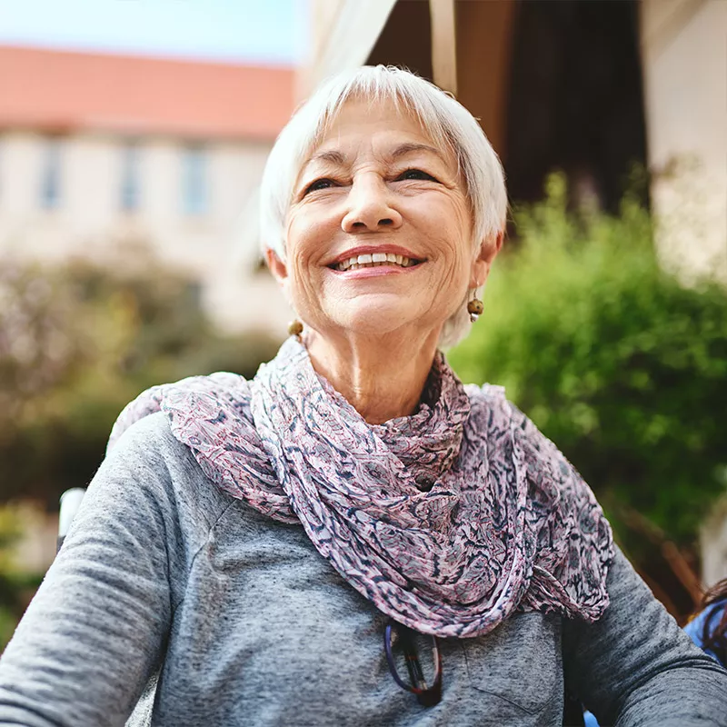 woman wearing scarf