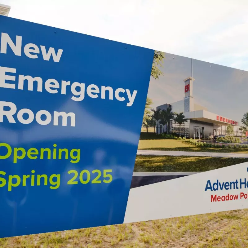 Rendering of the new AdventHealth Meadow Pointe ER, set to open in Spring 2025.