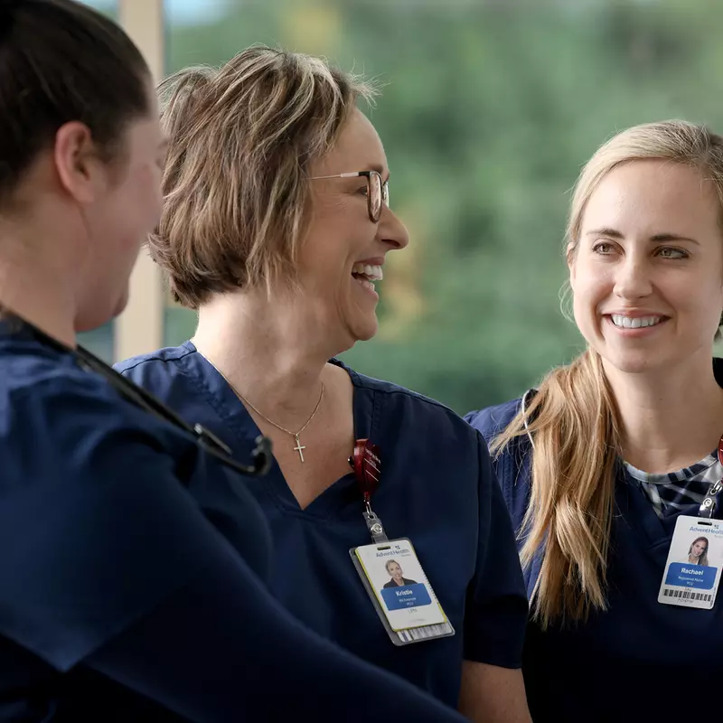 Nurses laughing together