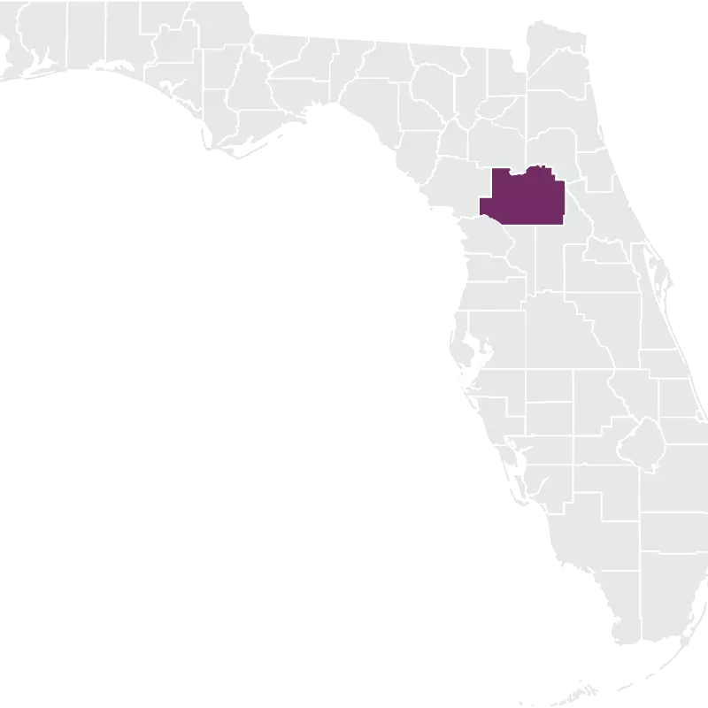 A Map of Ocala, Florida