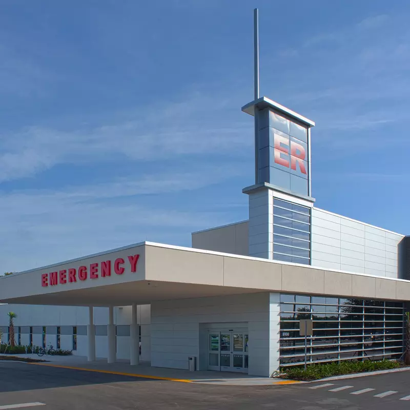 A rendering of AdventHealth ER building in Oviedo