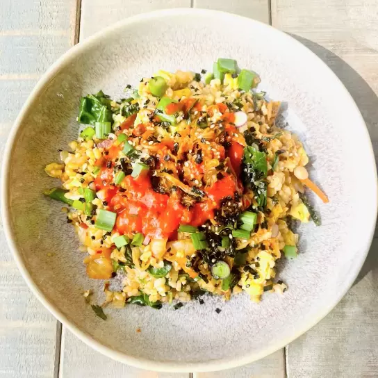 spring-vegetable-fried-rice-with-kimchi