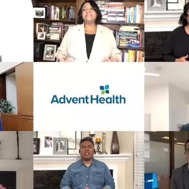 AdventHealth team members joined together in song to honor Black History Month. 