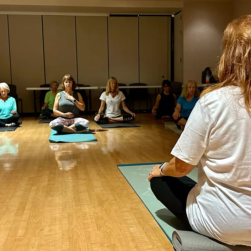 Oncology yoga class at AdventHealth Palm Coast