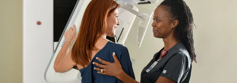Patient and nurse mammogram
